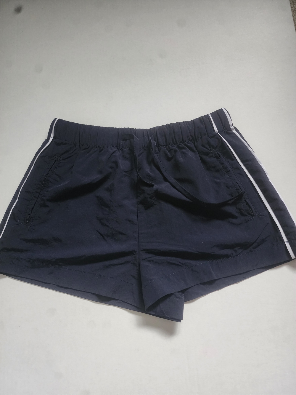 Navy Athletic Stripe Running Shorts